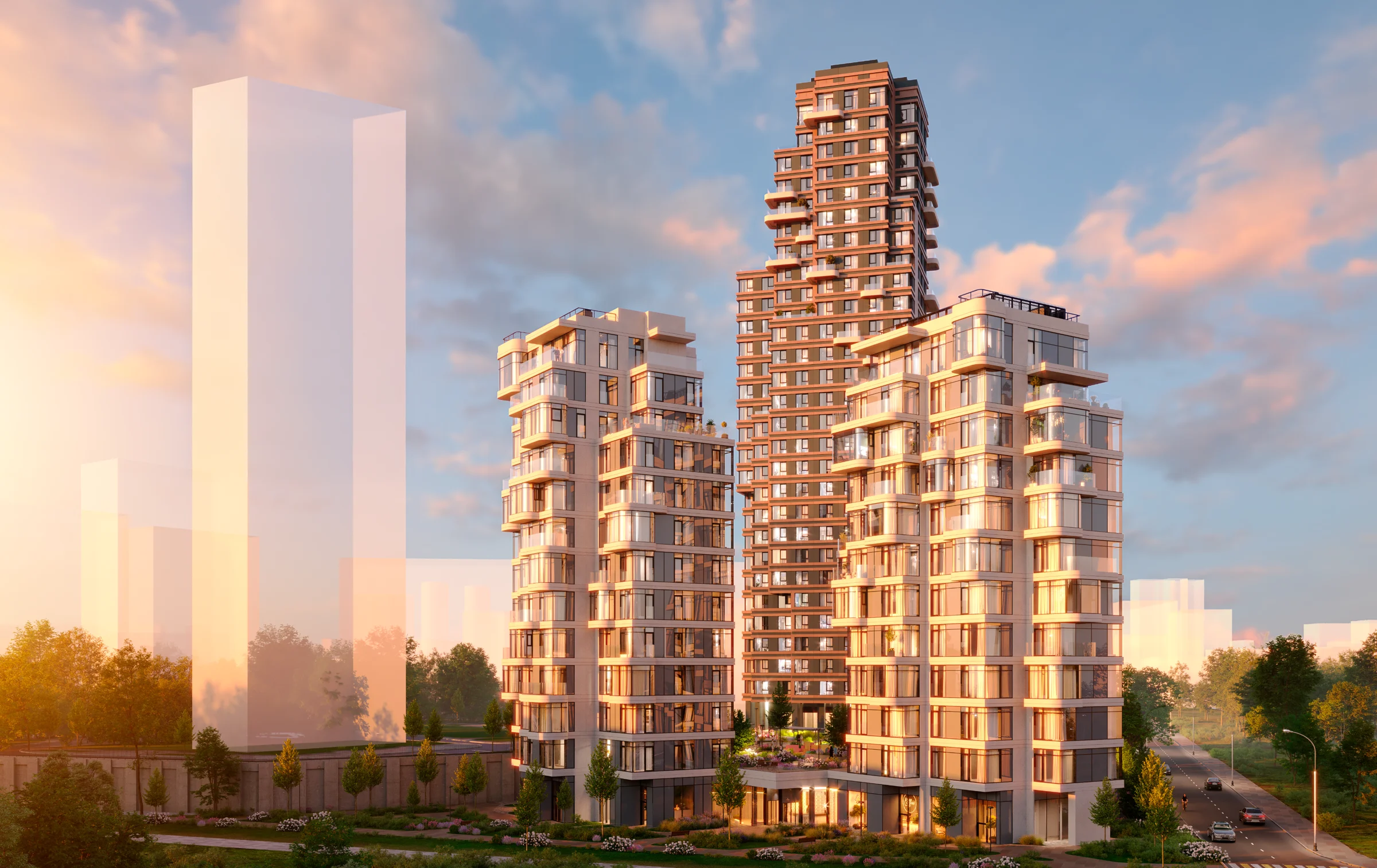 Три корпуса Кутузов Сити — архитектура бюро Atrium